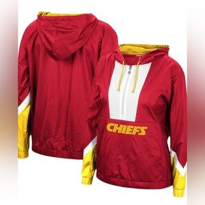 NWT NFL WOMENS HALF ZIP UP KANSAS CITY CHIEFS ❤️💛🏉